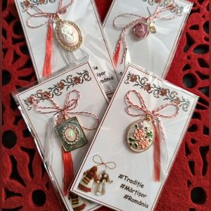 ❤️Martisor / Martenitsa Romanian Traditional Pendants Lucky Charms Lot of 4